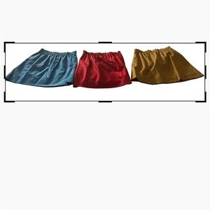 J. Crew Three Skirts in Teal, Red, tan